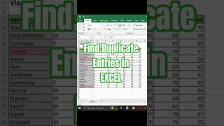 Find Duplicate Values in Excel