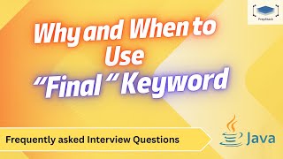 Final Keyword In Java | Placement Interview Question #tutorial