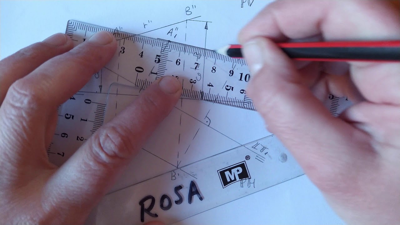 Cambio de plano vertical para convertir una recta oblicua en frontal