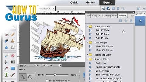 How to Use Actions in Adobe Photoshop Elements 15 14 13 12 11 Tutorial