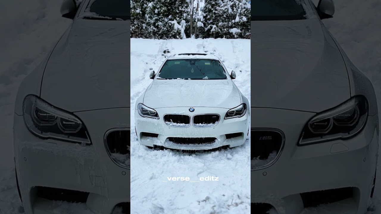 BMW in Snow❄️|Power Meets Winter Roads |#shorts #bmwm5