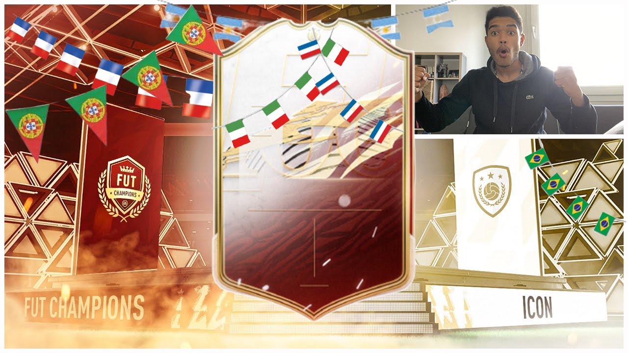 J'OUVRE MES RECOMPENCES FUT CHAMPIONS & PACK ICONE BASE/MID - FIFA 22