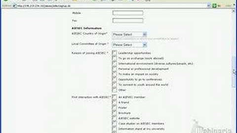 MyAIESEC.net - REGISTRATION