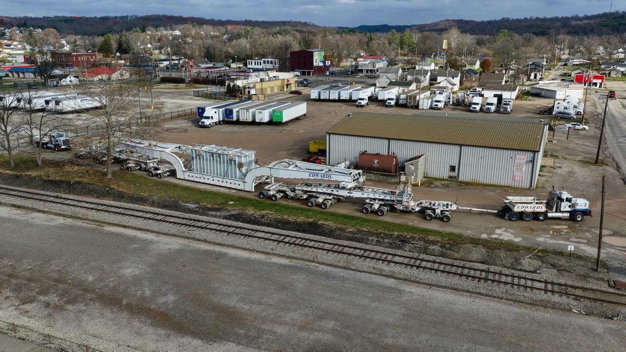 Super load, Transformer move equipment in Southeast Ohio.