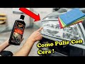 Como Pulir faros con lija y cera ! Ford KA !