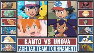 KANTO ASH \& MISTY vs UNOVA ASH \& IRIS | Ash Tag Team Tournament | Pokémon Double Battle #01