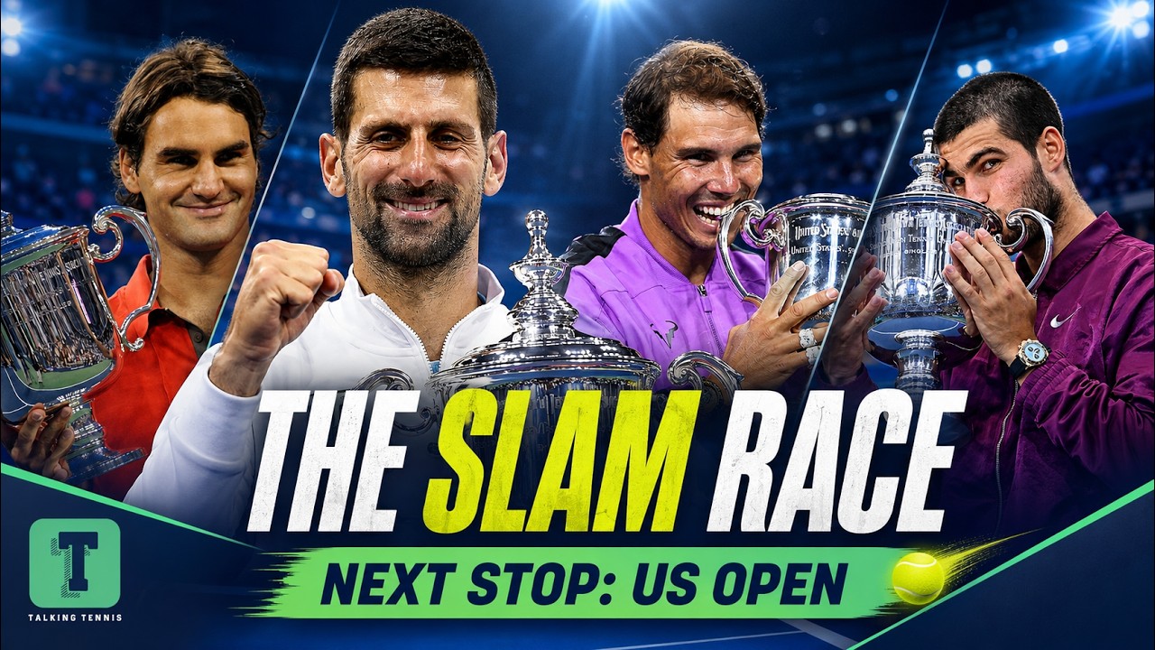 Men's Grand Slam Race since 2003 to the present day: Federer, Nadal, Djokovic, Alcaraz, Sinner #atp