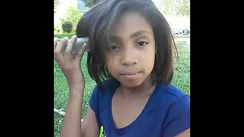 My friend is sing to her favorite song