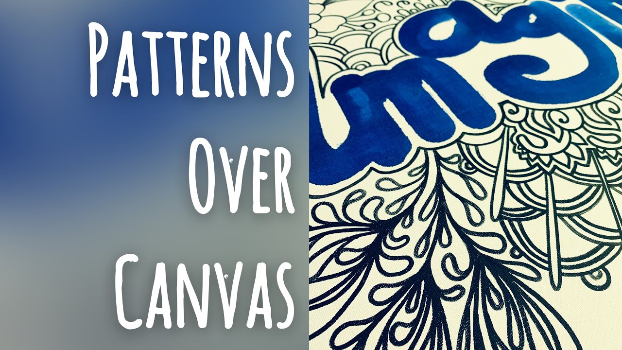 Simple patterns on canvas, part 1 - YouTube