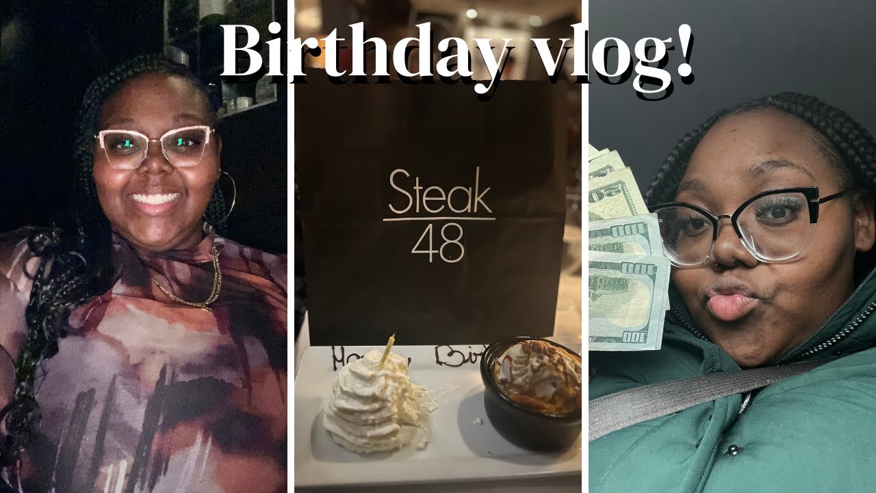 ✨ My 29th Birthday Vlog! Free Starbucks, New Braids, & Dinner at Steak 48 🍸💇🏾‍♀️