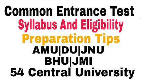All central universities single admission test(cucet) Preparation 2021-22 || JMI/AMU/DU/BHU/JNU