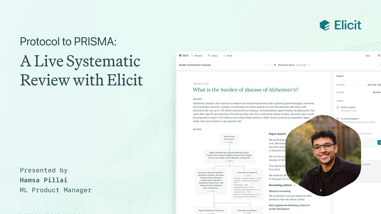 Protocol to PRISMA: A Live Systematic Review with Elicit