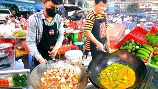 Most Famous Cambodia Non-Stop Cooking Food , Fried Rice, Soup - Cambodia Street Food