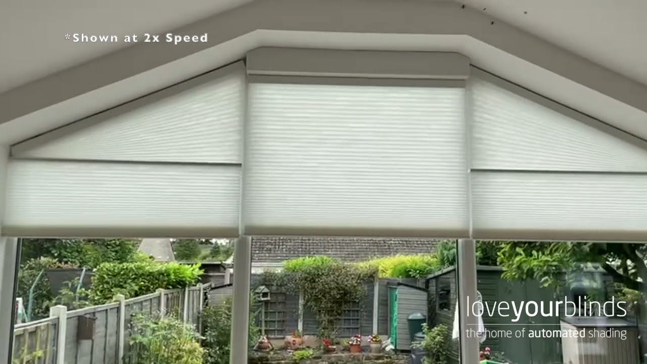 Motorised Gable Pleated Blinds | Love Your Blinds