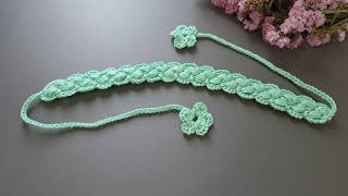 Cute!!!  DIY crochet mini headband. Bead stitch