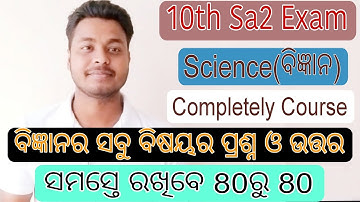 Science Complete Chapter Selection Questions Class For SA2 exam class 10