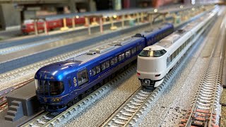 【Nゲージ 】〜TOMIX 287系 特急くろしお & KTR8000形 丹後の海 鉄道カフェはるか 1番2番線レイアウト走行シーン〜