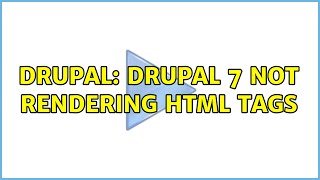 Celebrity Drupal: Drupal 7 Not Rendering HTML tags (2 Solutions!!) Wealth