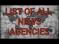 Complete list of news agencies  ugc net nta mass communication by priyanka rana