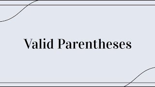 Valid parentheses (20) in JavaScript | Leetcode Challenge | Strings Series