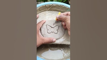 Squid Game Butterfly 🦋Dalgona Cookie made out of Clay mud #shorts #squidgame #dalgona 329