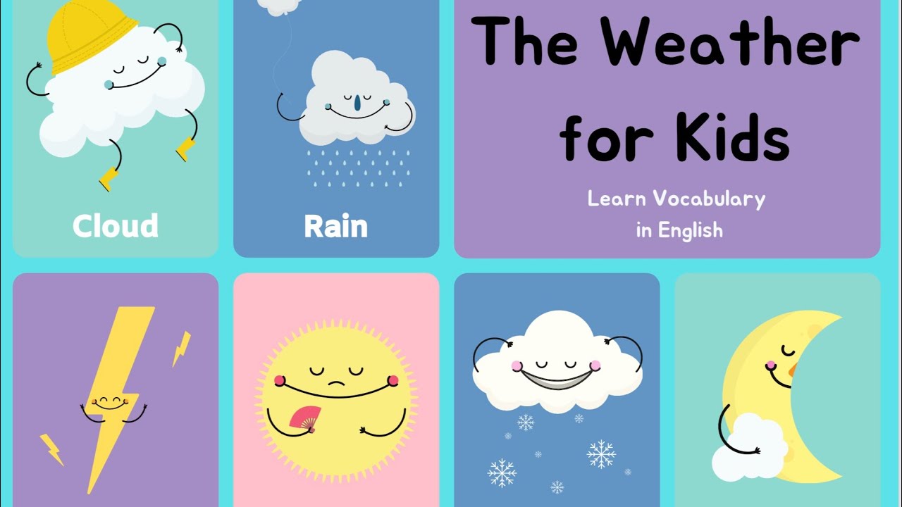Weather Flashcards/ Kids vocabulary/ How‘s the weather?/ 날씨 영어 플래시카드