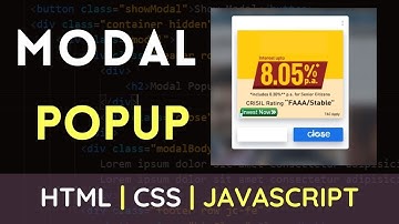 How to create a Modal Popup using HTML CSS and JavaScript | Modal Popup Tutorial