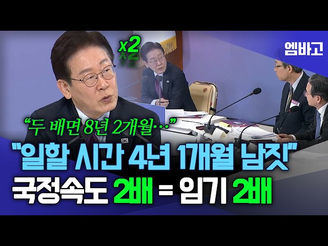 이 대통령의 2배 이벤트 "일할 시간 4년 1개월 남짓 남아…국정속도 2배로" | 국민경제자문회의 제1차 전체회의 (260409)