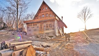 Bathroom Teak Flooring, Installing Windows,... / LOG CABIN Building (S4 Ep12)