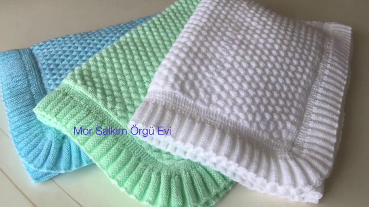 Piliseli Bordür Nasıl Yapılır ? bebek battaniyesi - battaniye kenarı -  pilise örgü anlatım - YouTube