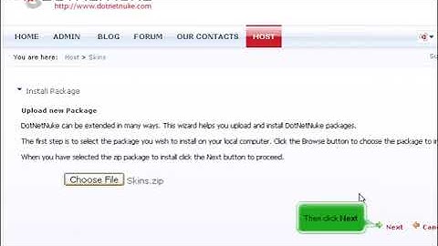 2) How to install third party skins in DotNetNuke