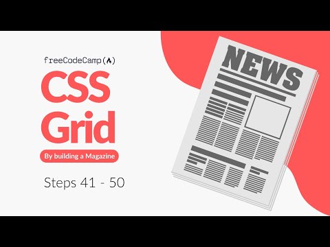 FreeCodeCamp CSS Grid (Steps 41 - 50) - HTML & CSS Tutorial