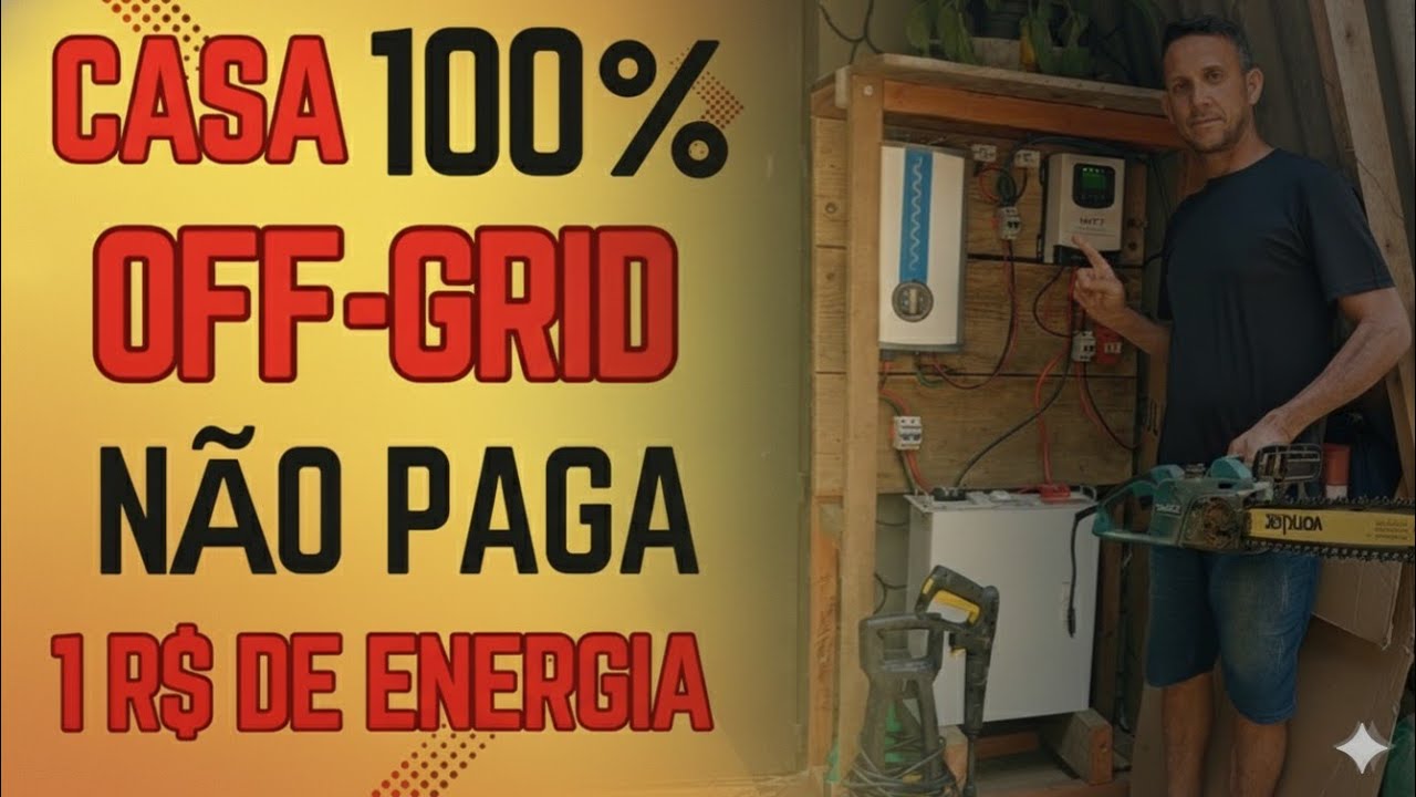 Sistema de Energia Solar Off Grid que Toca Tudo na Casa! Uendel