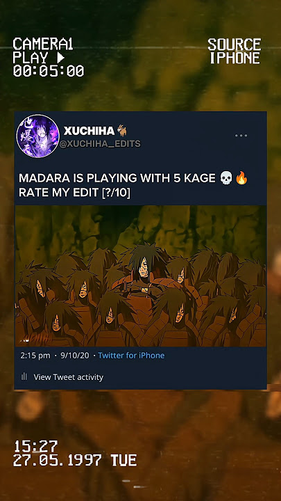 Madara Uchiha playing with 5 kage 💀🔥 #naruto #anime #shorts