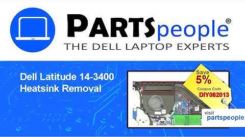 Dell Latitude 3400 (P111G001) Heatsink How-To Video Tutorial