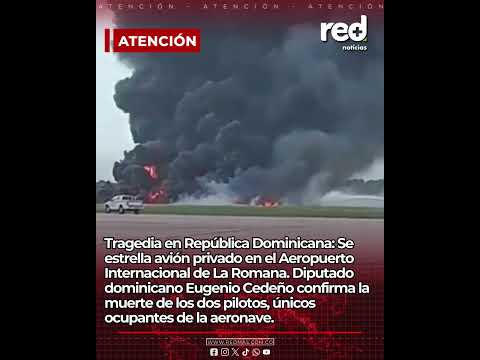Video Tragedia en República Dominicana: avión privado se estrella en el Aeropuerto Internacional La Romana