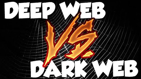 The difference between the "Deep Web" and "Dark Web"