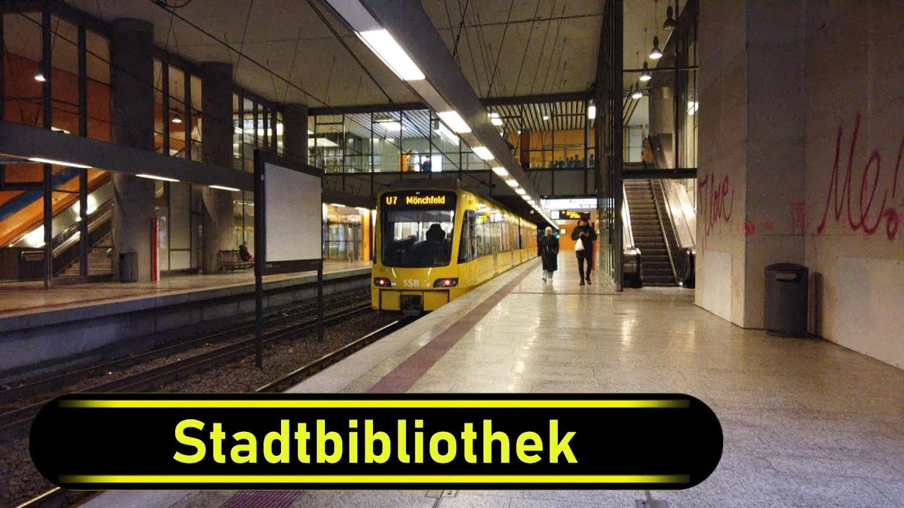 Stadtbahn Station Stadtbibliothek - Stuttgart 🇩🇪 - Walkthrough 🚶