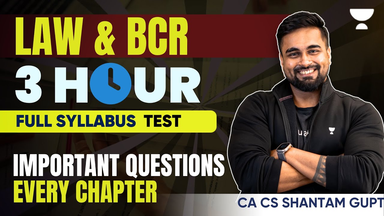 LAW & BCR | Full Syllabus Test - Questions From Each Chapter # ...