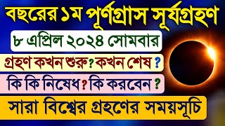 Surya Grahan Solar Eclipse Time - 8 April 2024 by Sriman Gopala Dasa 61,741 views 1 month ago 6 minutes