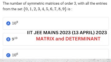 The number of symmetric matrices of order 3, with all the entries from the set {0,1,2,3,4,5,6,7,8,9}