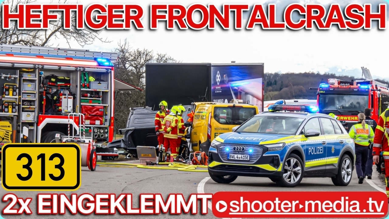 🚨 🚒 ZWEI EINGEKLEMMTE bei FRONTALCRASH 🚒 🚨 | 🚁 Rettungshubschrauber im Einsatz 🚁