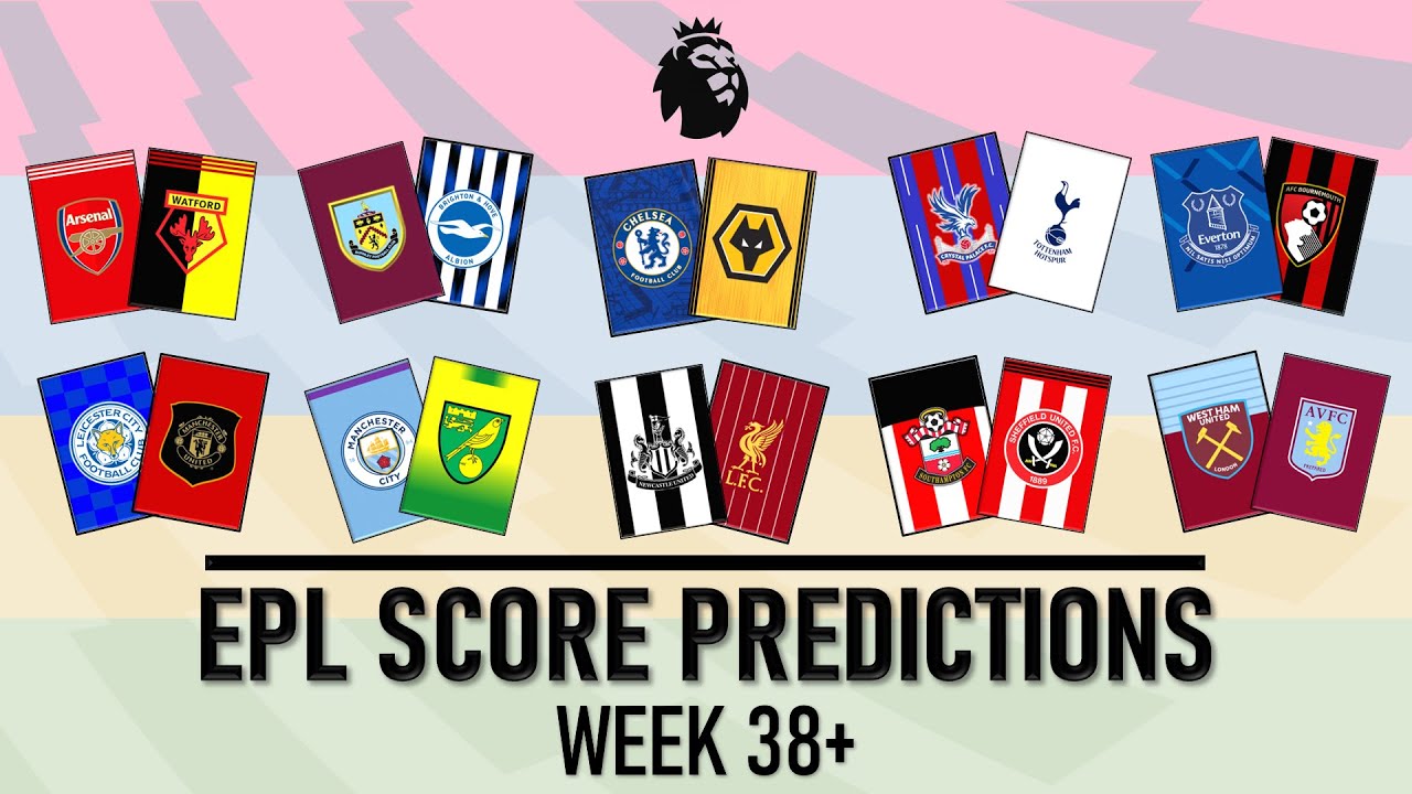 Epl Predictions Premier League 2019 20 Week 38 Youtube
