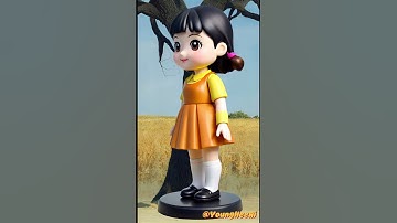 Squid Game Young-hee AI hilariously transform into a action figure? #squidgame #comedy