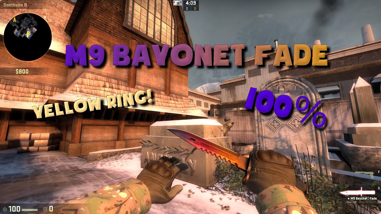 CS:GO Skin Preview ★ M9 Bayonet Fade (100% Fade!)