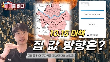 10.15 대책에 대한 저의 생각과 부동산 전망