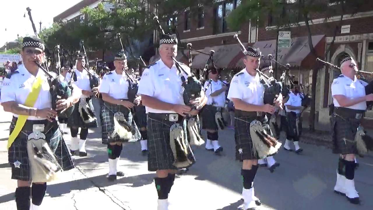 Chicago police, bagpipes YouTube