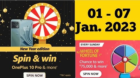 Amazon Sunday Fortune Wheel Quiz Answers Today I Amazon New Year Edition Quiz Answers Today
