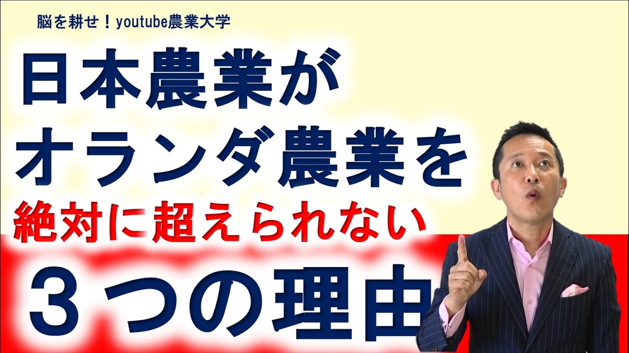 日本の農業はオランダの農業を超えられない3つの理由