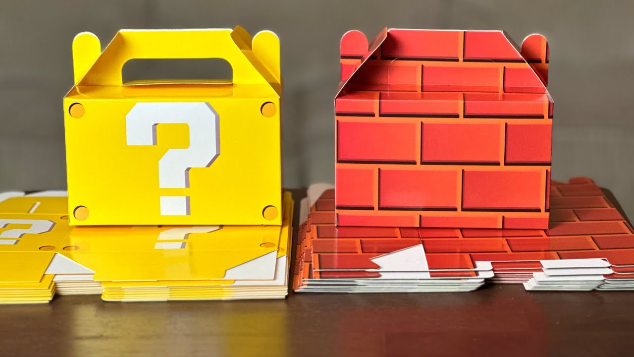 Super Mario Brothers Gift Boxes Review for Parties (Candy Bags) - YouTube